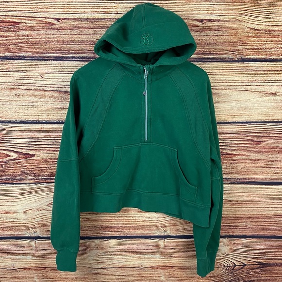 Lululemon Everglade Green Scuba Oversized Half-Zip Hoodie - Picture 2 of 8